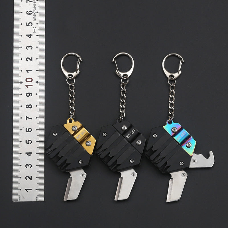 Multifunctional Hexagon Coin Pocket Knife Folding Knife Outdoor Tool / Çok İşlevli Altıgen Madeni Para Cep Bıçağı Katlanır Bıçak Açık Hava Aleti