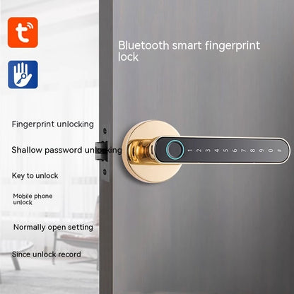 Punch-free Fingerprint Lock Household Wooden Door Smart Lock / Delinmeyen Parmak İzi Kilidi Ev Ahşap Kapı Akıllı Kilidi