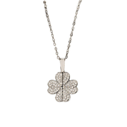 Women's Diamond Clover Necklace Special Interest Light Luxury