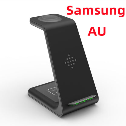 3'ü 1 Arada Hızlı Şarj İstasyonu Kablosuz Şarj Standı Telefon Tutucu İçin Kablosuz Hızlı Şarj Yuvası