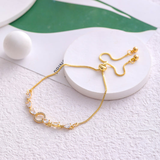 Micro Inlaid Zircon Simple Circle Bracelet