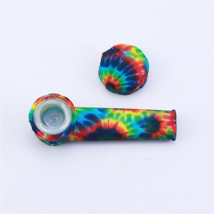 Old Style Water Stick Silicone Pipe Glass Pip tütün aksesuarı
