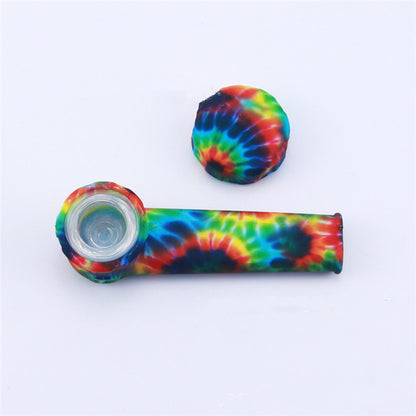 Old Style Water Stick Silicone Pipe Glass Pip tütün aksesuarı