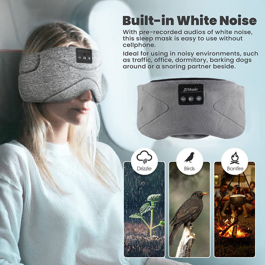 White Noise Bluetooth Sleep Eye Mask / Beyaz Gürültü Bluetooth Uyku Göz Maskesi