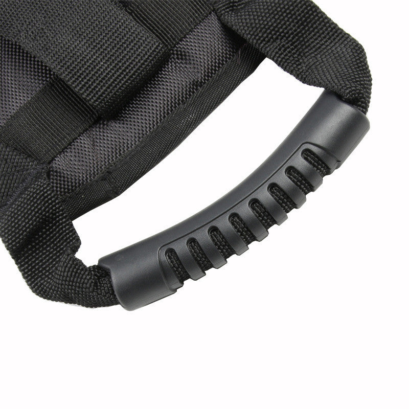 Motorcycle back seat safety handle