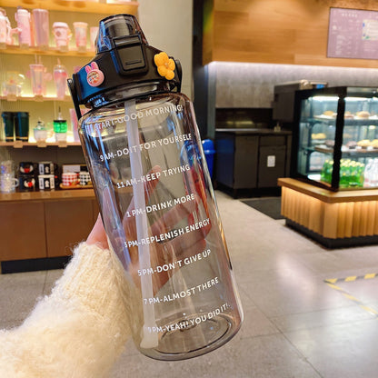 Outdoor Portable Travel With Scale Transparent Water Bottle Cup Set