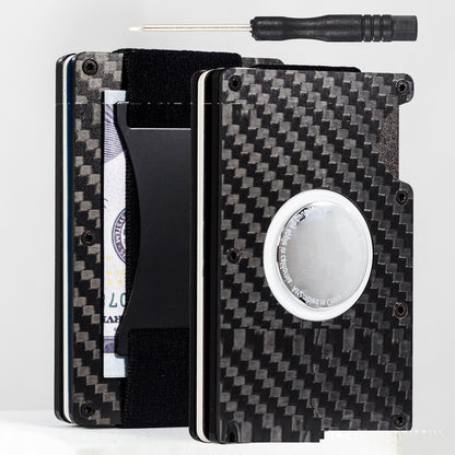 Yeni Tracker Cüzdan Karbon Fiber Metal Halka