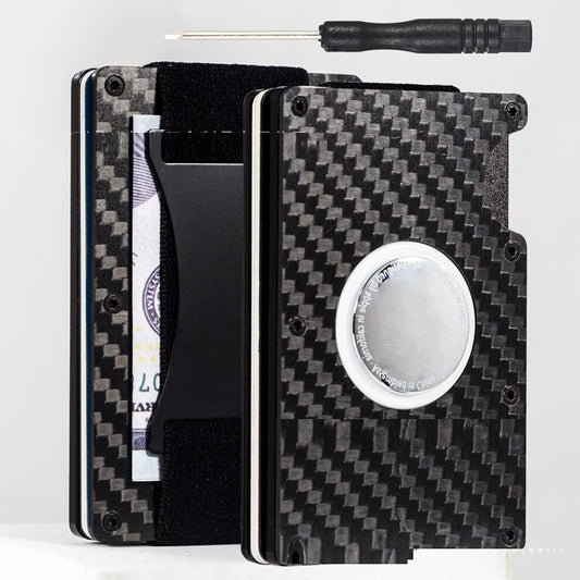 Yeni Tracker Cüzdan Karbon Fiber Metal Halka
