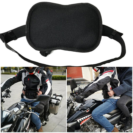 Motorcycle back seat safety handle