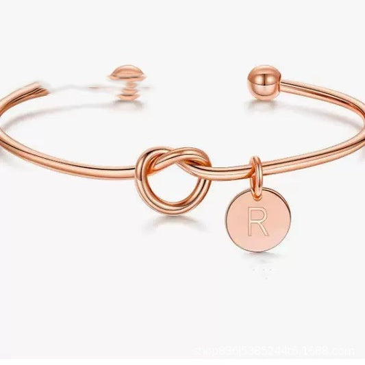 Titanium Steel 26 English Letters Bracelet Diy Love Heart / Titanyum Çelik 26 İngilizce Harfli Bileklik Kendin Yap Aşk Kalbi