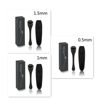 Beard Roller Microneedle Frosted Black Titanium Alloy Needle sakal roller