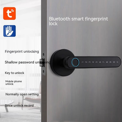 Punch-free Fingerprint Lock Household Wooden Door Smart Lock / Delinmeyen Parmak İzi Kilidi Ev Ahşap Kapı Akıllı Kilidi