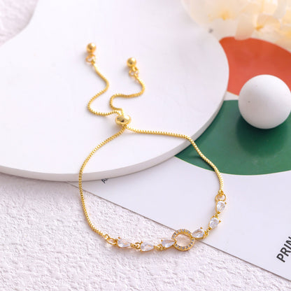 Micro Inlaid Zircon Simple Circle Bracelet