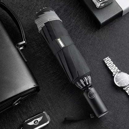 LED El Feneri Aydınlatma Yağmur ve Güneş Katlanır Şemsiye / LED Flashlight Lighting Rain and Sunshine Folding Umbrella
