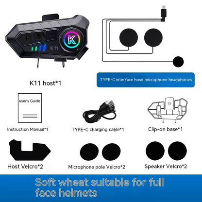Motorcycle Helmet Heavy Bass Long Endurance Waterproof Bluetooth Headset İNTERKOM