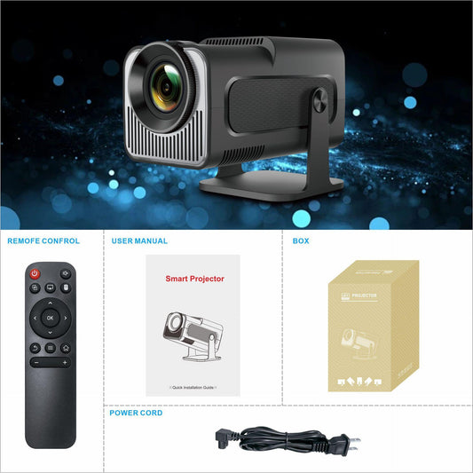 Mini Projector Portable Projector 4K Decoder - Wireless Bluetooth  Airplay Miracast HDMI USB For Phone