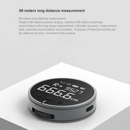Mesafe Ölçüm Cihazı Elektronik Ölçüm Cetveli Şerit Metre Yüksek Çözünürlüklü Dijital LCD Yüksek Hassasiyetli Elektronik Ölçüm Cetveli Aracı