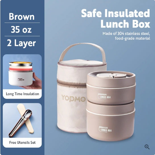 Taşınabilir Kendiliğinden Isınan Japon Isı Yalıtımlı Öğle Yemeği Kutusu / Portable Self-heating Japanese Thermal Insulation Lunch Box