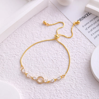 Micro Inlaid Zircon Simple Circle Bracelet