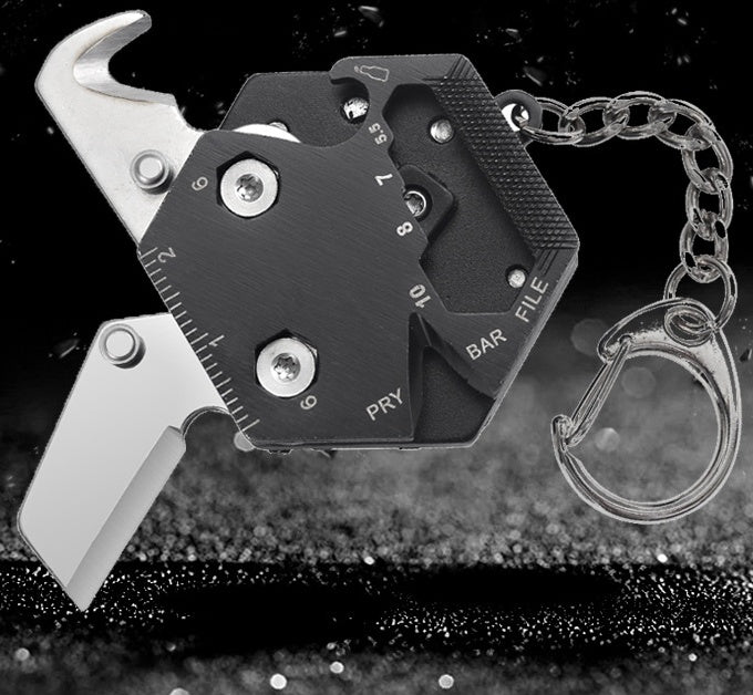 Multifunctional Hexagon Coin Pocket Knife Folding Knife Outdoor Tool / Çok İşlevli Altıgen Madeni Para Cep Bıçağı Katlanır Bıçak Açık Hava Aleti