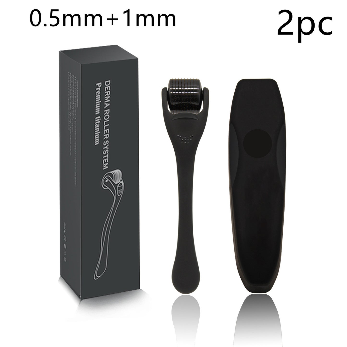 Beard Roller Microneedle Frosted Black Titanium Alloy Needle sakal roller