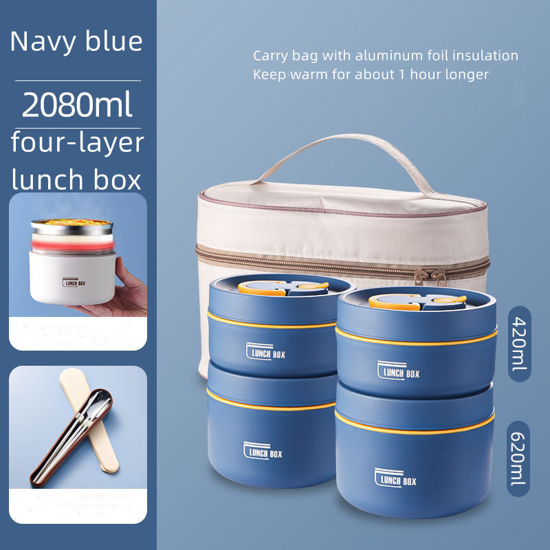 Taşınabilir Kendiliğinden Isınan Japon Isı Yalıtımlı Öğle Yemeği Kutusu / Portable Self-heating Japanese Thermal Insulation Lunch Box