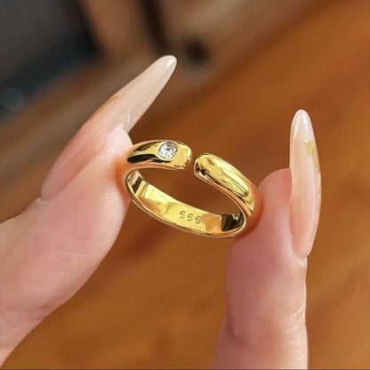 Color Retaining Ancient Law Alluvial Gold Spot Drill Loach Back Ring