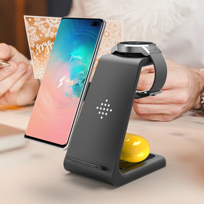 3'ü 1 Arada Hızlı Şarj İstasyonu Kablosuz Şarj Standı Telefon Tutucu İçin Kablosuz Hızlı Şarj Yuvası