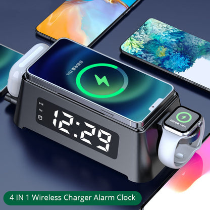 Özel Mod Akıllı Çalar Saat Hepsi Bir Arada Kablosuz Şarj Cihazı / Private Mode Smart Alarm Clock All-in-one Wireless Charger