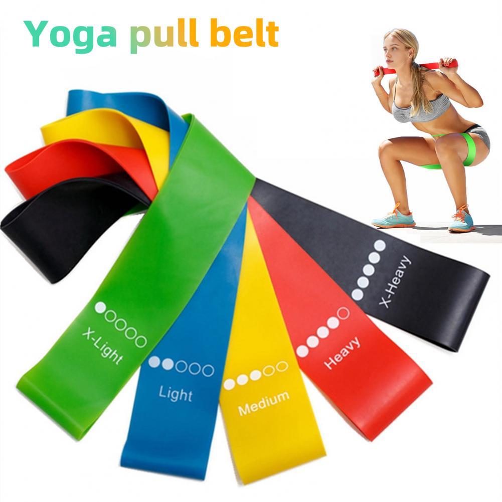 Yoga Direnç Lastik Bantları İç Mekan ve Dış Mekan Fitness Ekipmanları 0,35 mm - 1,1 mm Pilates Spor Eğitimi Egzersiz Lastik Bantları