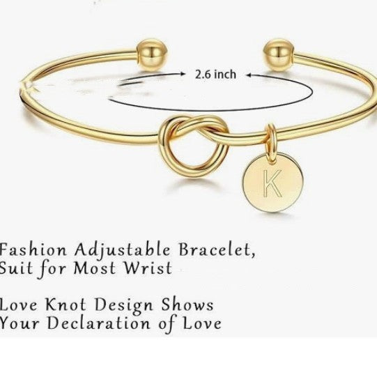 Titanium Steel 26 English Letters Bracelet Diy Love Heart / Titanyum Çelik 26 İngilizce Harfli Bileklik Kendin Yap Aşk Kalbi