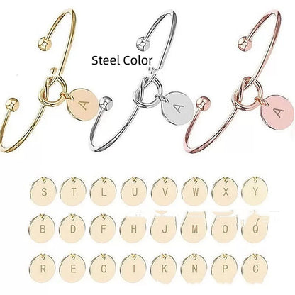 Titanium Steel 26 English Letters Bracelet Diy Love Heart / Titanyum Çelik 26 İngilizce Harfli Bileklik Kendin Yap Aşk Kalbi