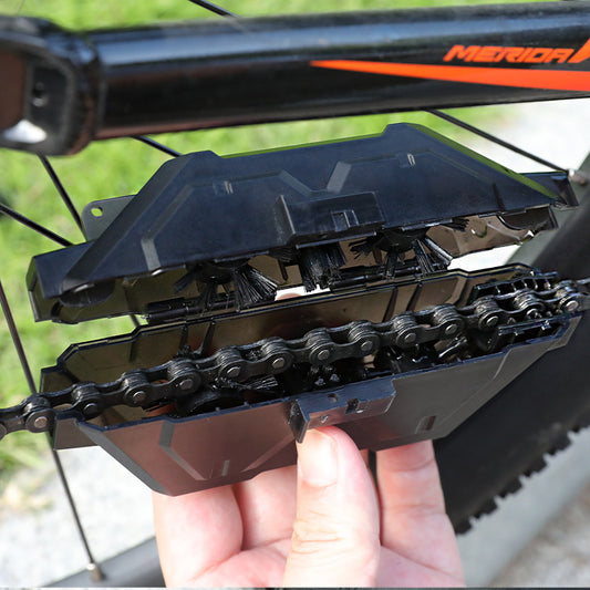 Portable Bicycle Motorcycle Chain Cleaner Bike Brushes Scrubber Wash Tool Mountain Cycling Cleaning Accessories / Taşınabilir Bisiklet Motosiklet Zincir Temizleyici Bisiklet Fırçaları Fırçalama Makinesi Yıkama Aleti Dağ Bisikleti Temizleme Aksesuarları