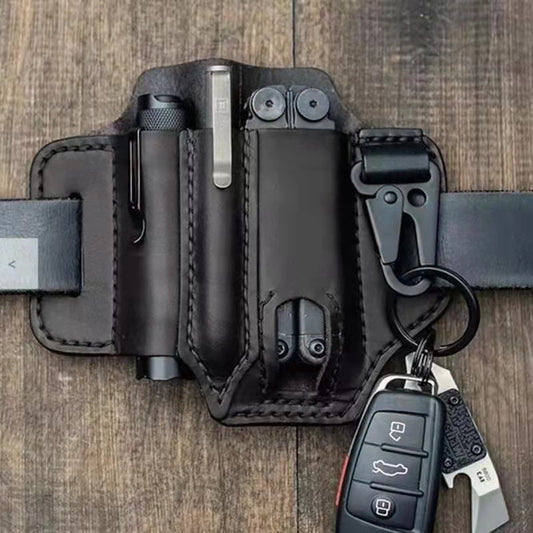 Açık Hava Vintage EDC Taktik Alet Deri Çantası