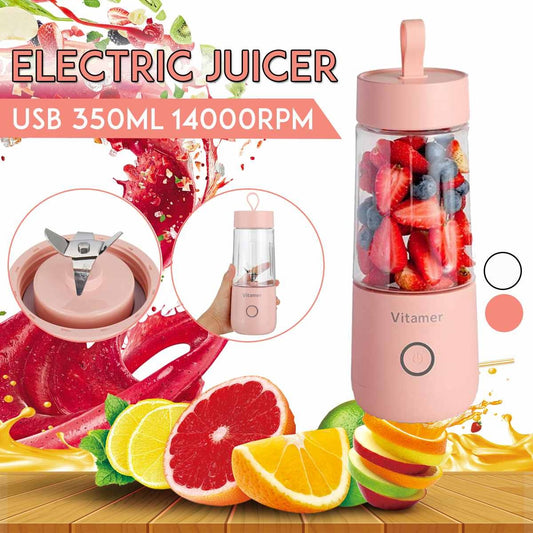350 ml Taşınabilir Blender Sıkacağı Elektrikli USB Şarj Edilebilir Mikser Smoothie Slushy Bardak Meyve Suyu Blender Şişesi USB Şarjlı Mutfak Aletleri