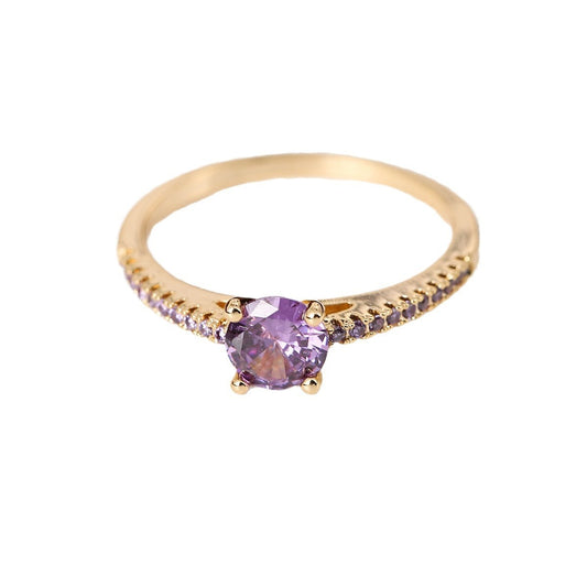 Colorful Zircon Elegant Elegant Elegant Ring