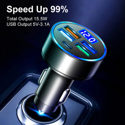 Digital Car Charger With Voltage Detection
