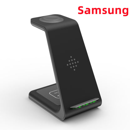 3'ü 1 Arada Hızlı Şarj İstasyonu Kablosuz Şarj Standı Telefon Tutucu İçin Kablosuz Hızlı Şarj Yuvası