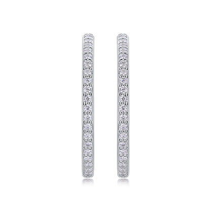 Ribbon - Square Moissanite S925 Sterling Silver Earrings With Platinum-plated Stud Earrings, A Fashionable And Luxurious Diamond Jewelry Accessory