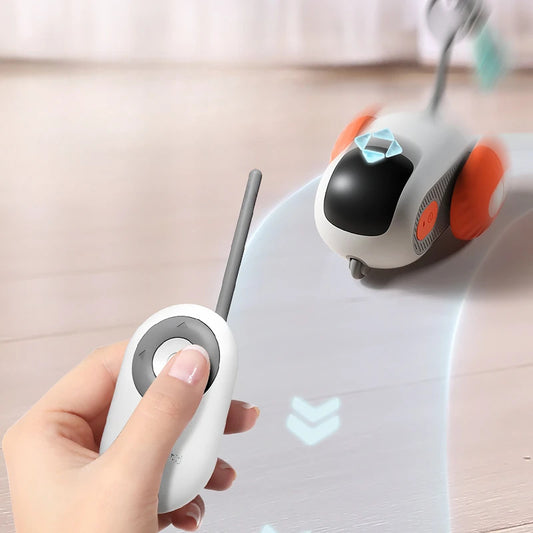 Uzaktan Kumandalı Etkileşimli Kedi Araba Oyuncağı USB Şarjlı Kovalamaca Otomatik Kendiliğinden Hareket Eden Uzaktan Akıllı Kumandalı Araba Etkileşimli Kedi Oyuncağı Evcil Hayvan Ürünleri