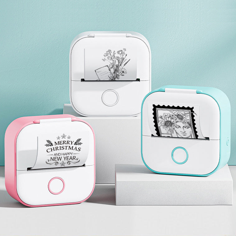 Taşınabilir Mini Termal Etiket Yazıcısı Ev Fotoğraf Yazıcısı Öğrenci Yanlış Soru Yazıcısı Bluetooth Uyumlu Mini Etiket Yazıcısı Fiyat Etiketi
