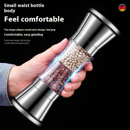 304 Double-headed Stainless Steel Pepper Grinder / 304 Çift Başlıklı Paslanmaz Çelik Karabiber Öğütücü