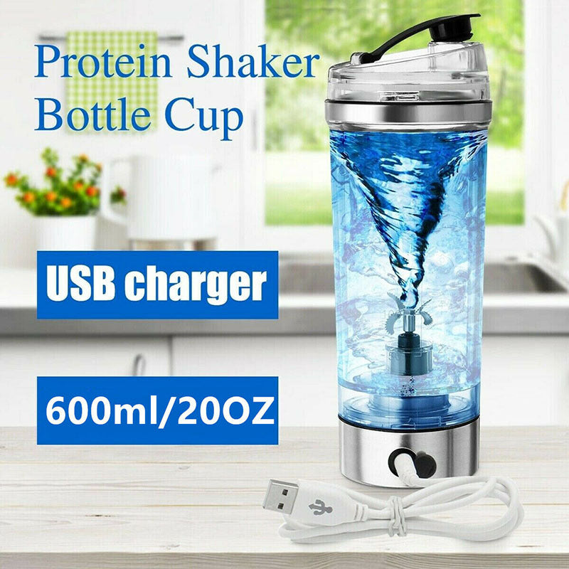 Elektrikli Protein Shake Karıştırıcı USB Shake Şişesi Süt Kahve Blender Su Isıtıcısı Spor ve Fitness Şarjlı Elektrikli Shaker Bardak