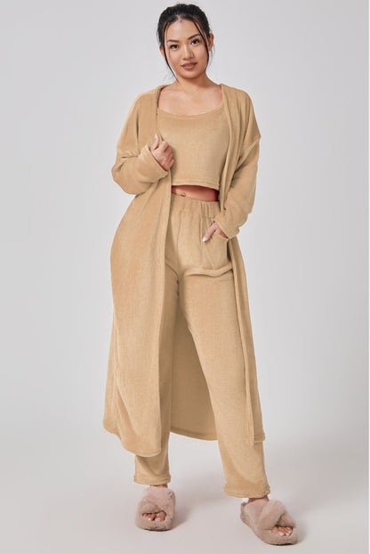 Rahat Pijama Takımı, 3 Parçalı Ev Giyim Takımı, Şirin Ev Giyimleri, Sıcak Takım Elbise Setleri, Uyumlu Takım, Ev Giyim Takımı, 3 Parçalı Pantolon Takımları, Kadın Kışlık Elbise