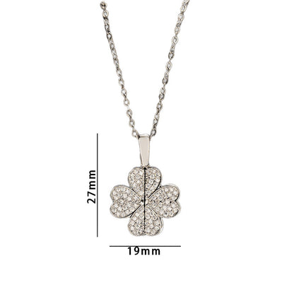 Women's Diamond Clover Necklace Special Interest Light Luxury