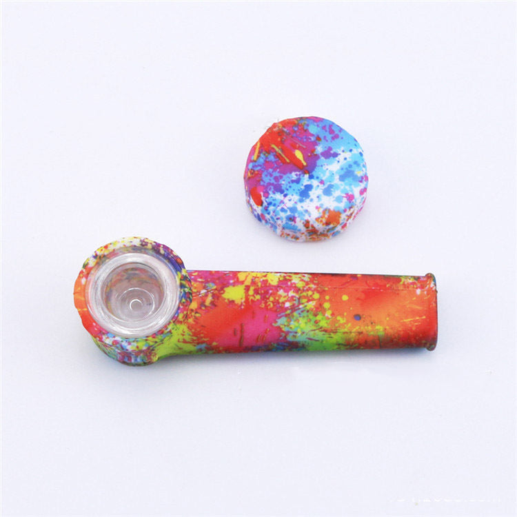 Old Style Water Stick Silicone Pipe Glass Pip tütün aksesuarı