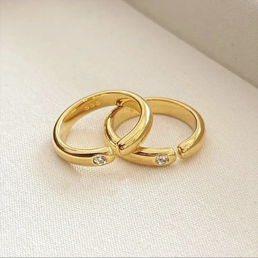 Color Retaining Ancient Law Alluvial Gold Spot Drill Loach Back Ring