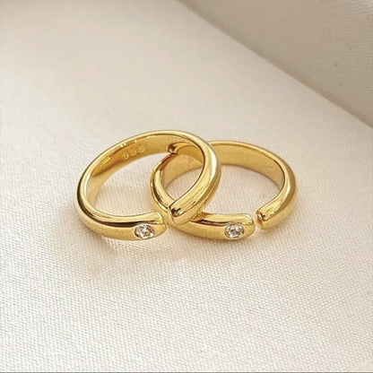 Color Retaining Ancient Law Alluvial Gold Spot Drill Loach Back Ring