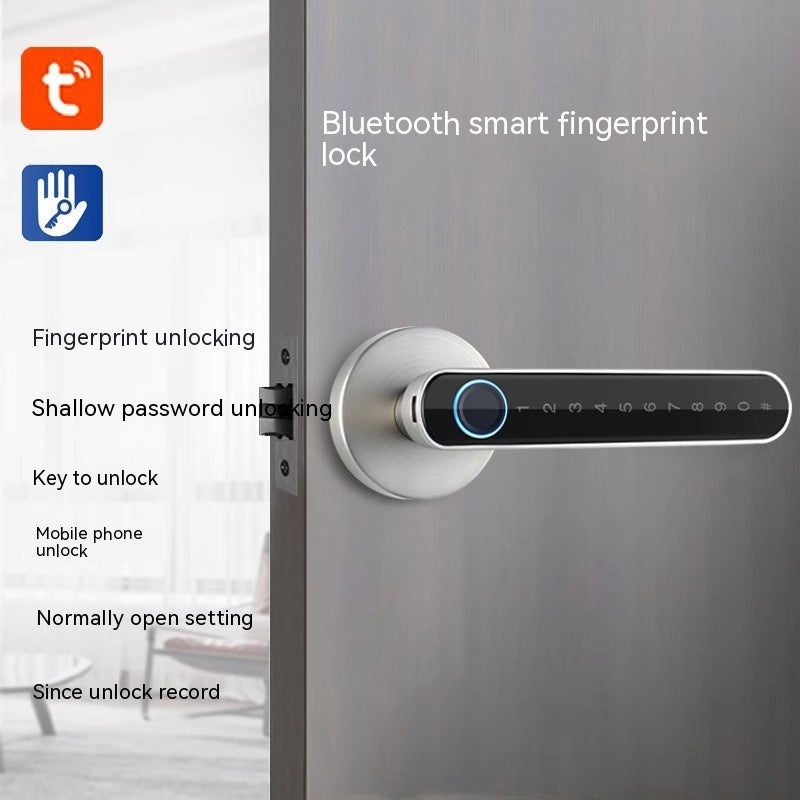 Punch-free Fingerprint Lock Household Wooden Door Smart Lock / Delinmeyen Parmak İzi Kilidi Ev Ahşap Kapı Akıllı Kilidi