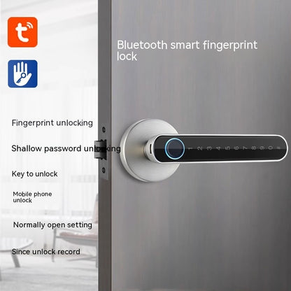 Punch-free Fingerprint Lock Household Wooden Door Smart Lock / Delinmeyen Parmak İzi Kilidi Ev Ahşap Kapı Akıllı Kilidi